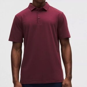 Lululemon Evolution Short-Sleeve Polo Shirt size large in burgundy bay